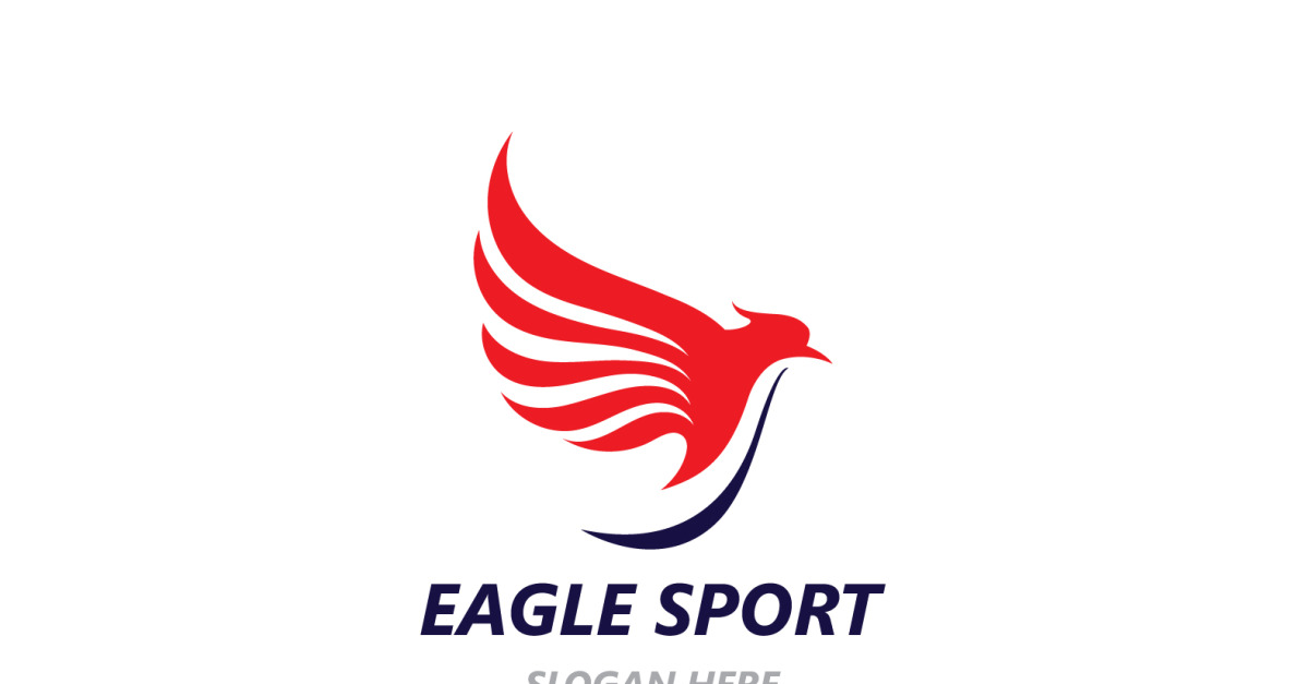 Eagle Sport Wing Logo And Symbol V7 #254396 - TemplateMonster