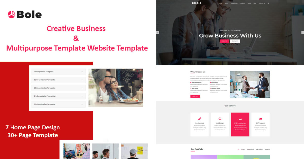 Bole - Modèle de site Web créatif et polyvalent