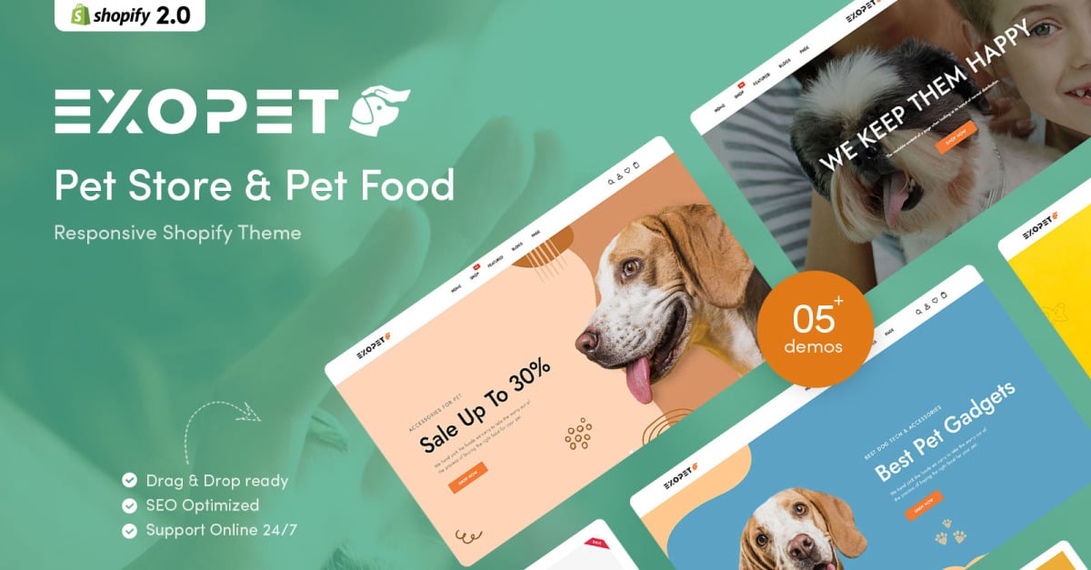 Exopet - Pet Store & Pet Food Responsive Shopify Theme