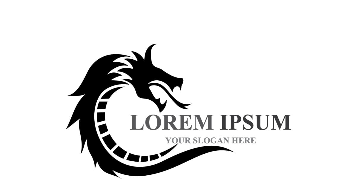 Dragon Head Logo And Symbol Vector V17 - TemplateMonster