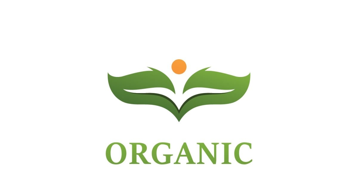 Green leaf organic Logo Vector Symbol V1 - TemplateMonster