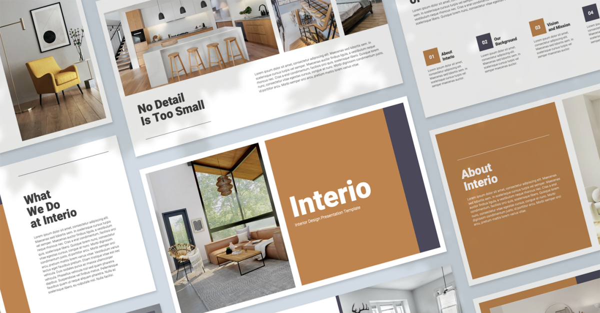 Design interiéru - prezentace PowerPoint šablony