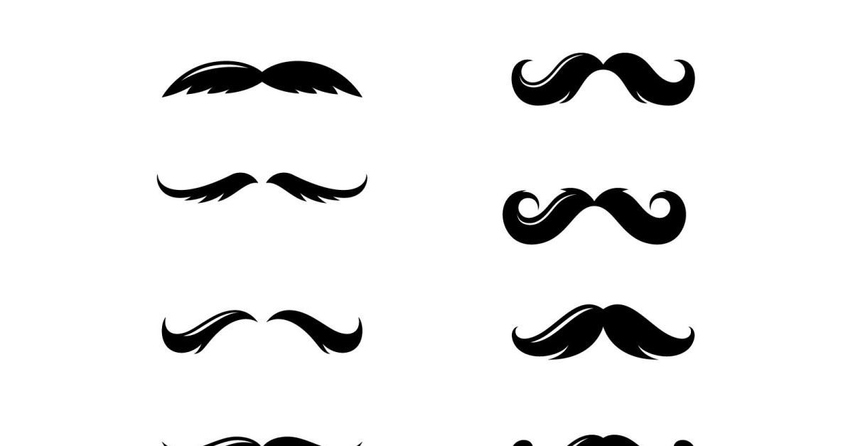 Moustache Logo Vector Symbol V10 255412 TemplateMonster