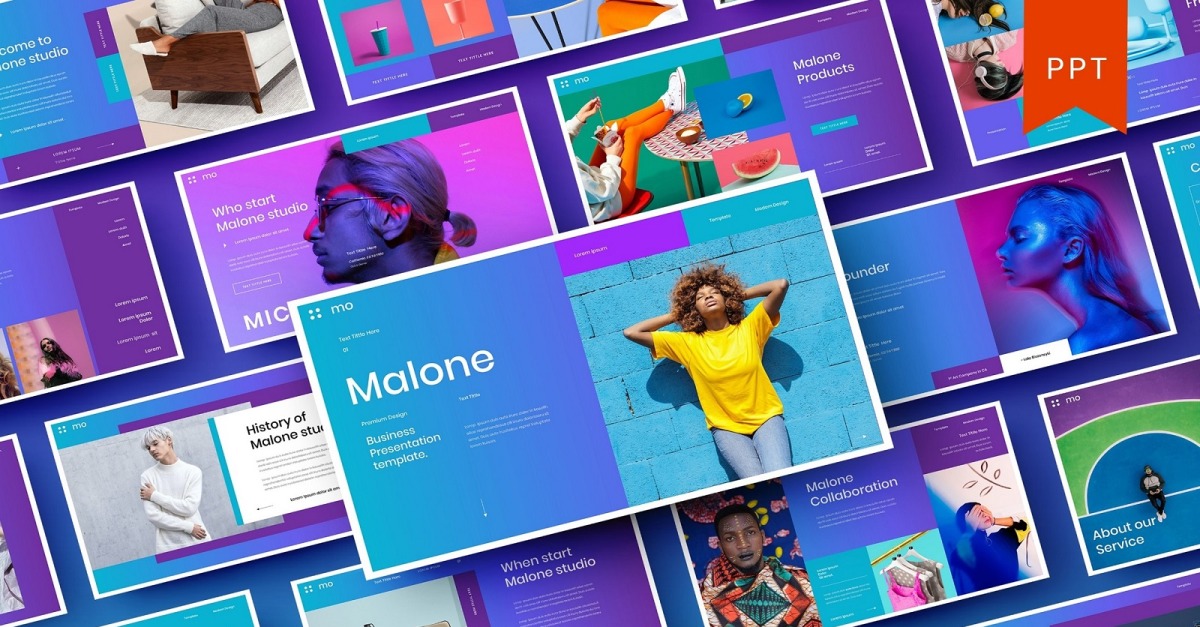 Malone – Business PowerPoint Template - TemplateMonster