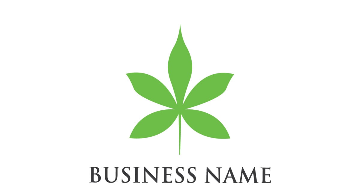 Leaf Green Decoration Flower Symbol Logo V1 TemplateMonster