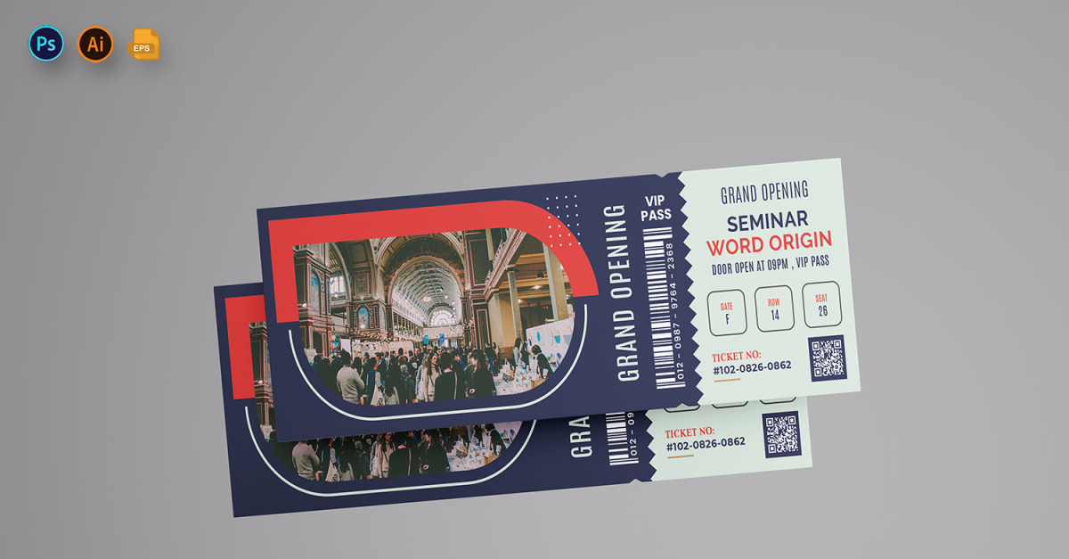 Inauguration Invite Ticket Template 257211 TemplateMonster