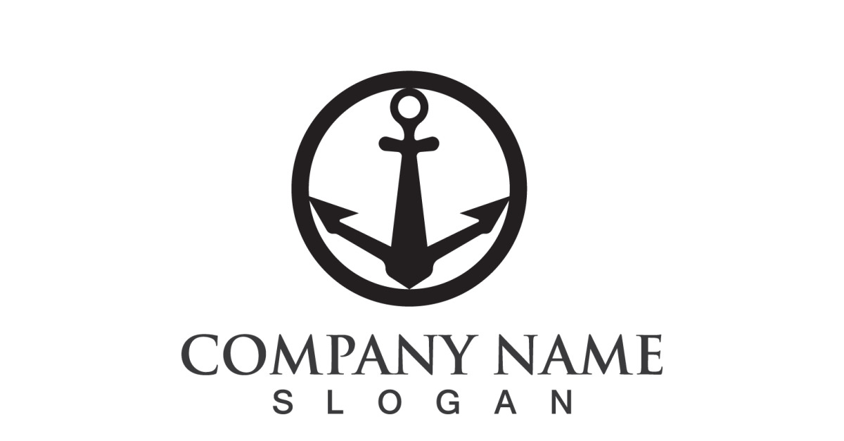 Nautical, marine anchor and rope Logotype Design. Logo for brand