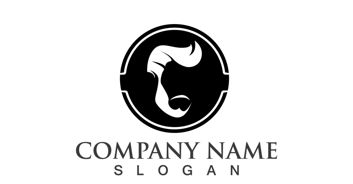 Handsome Man With A Mustache And Beard Logo Vector V23