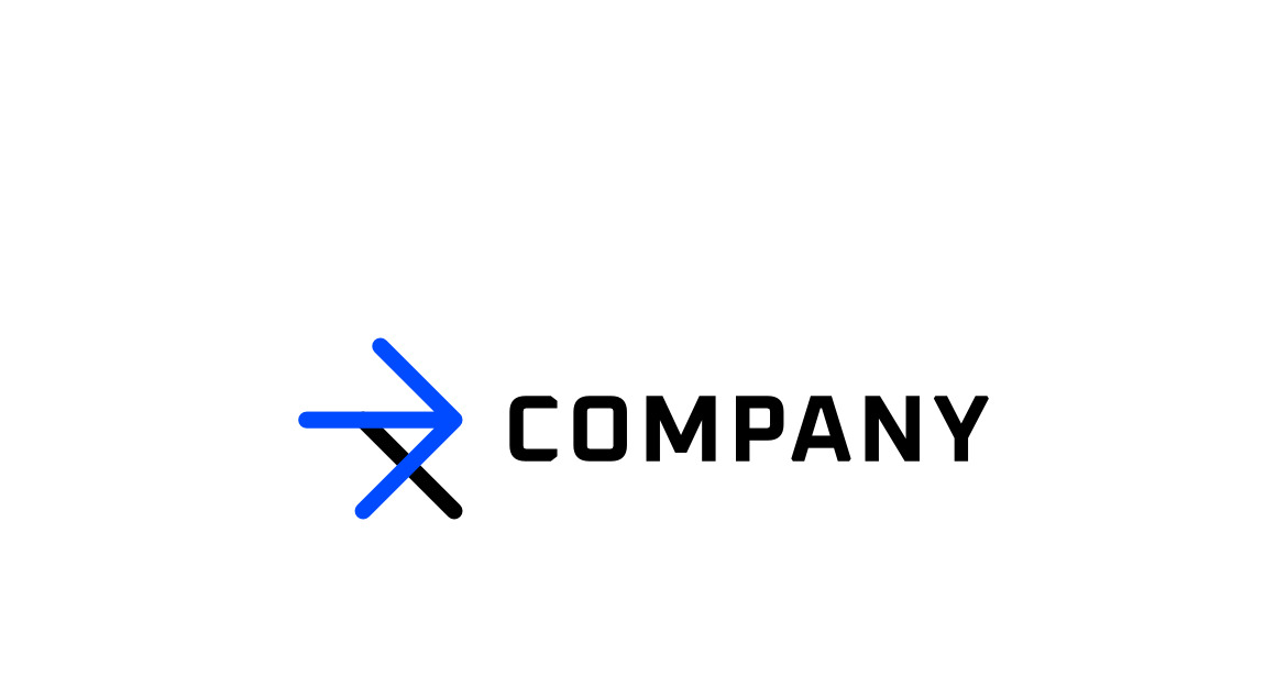 Letter X Arrow Dynamic Flat Tech Logo TemplateMonster