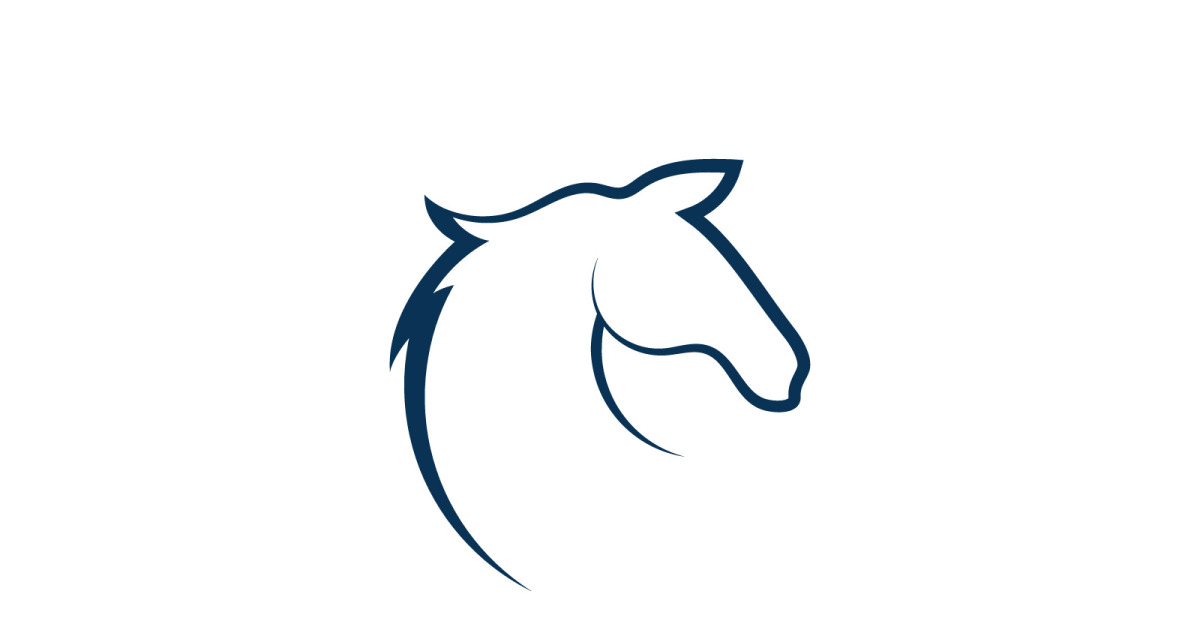 Horse head logo design Royalty Free Vector Image