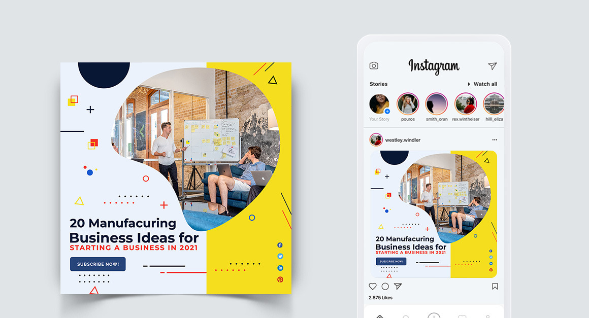 Business Service Promotion Social Media Post Design Template-56