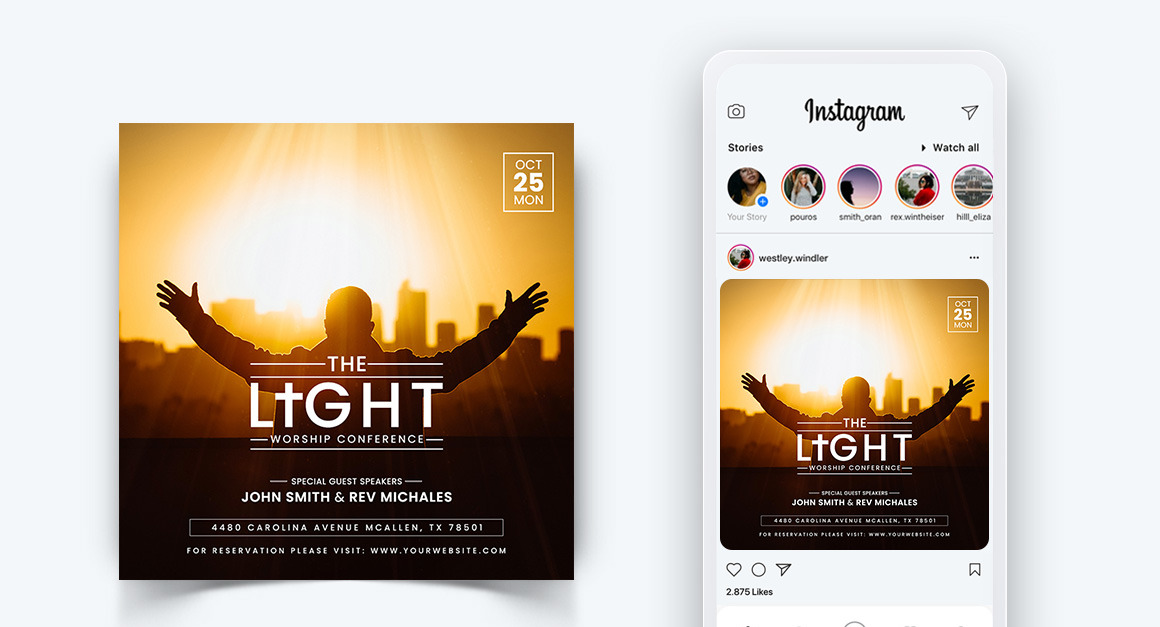 Church Speech Motivation Social Media Post Design Template-14