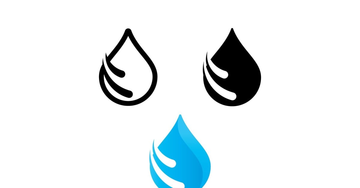 Water drop logo template vector 14392923 Vector Art at Vecteezy