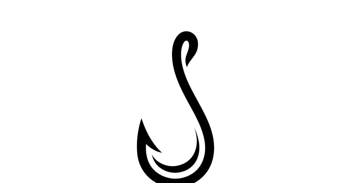 Fishing Hook Vector Logo Design Template V4 - TemplateMonster