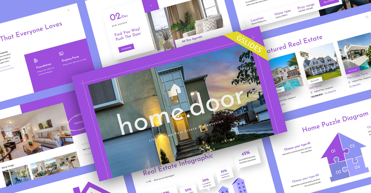 HomeDoor Real Estate Google Slides Template TemplateMonster HomeDoor Real Estate Google Slides Template TemplateMonster