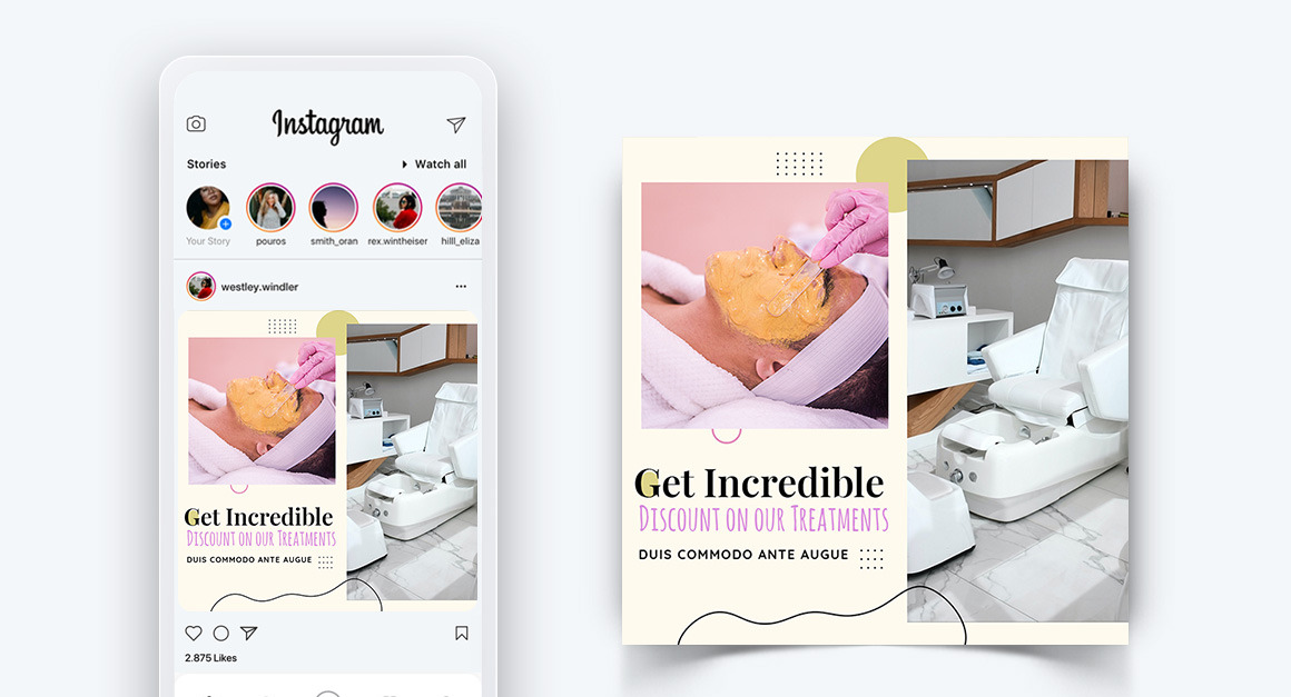 Beauty Salon and Spa Social Media Post Design Template-40