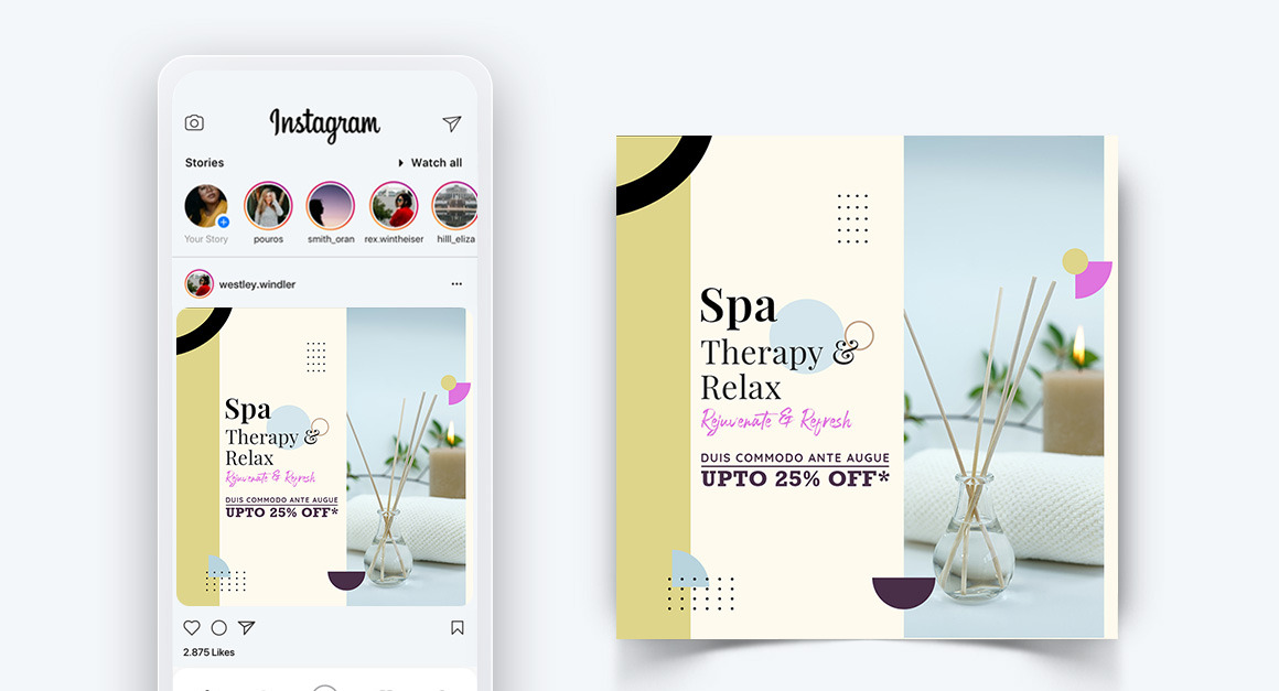 Beauty Salon and Spa Social Media Post Design Template-42