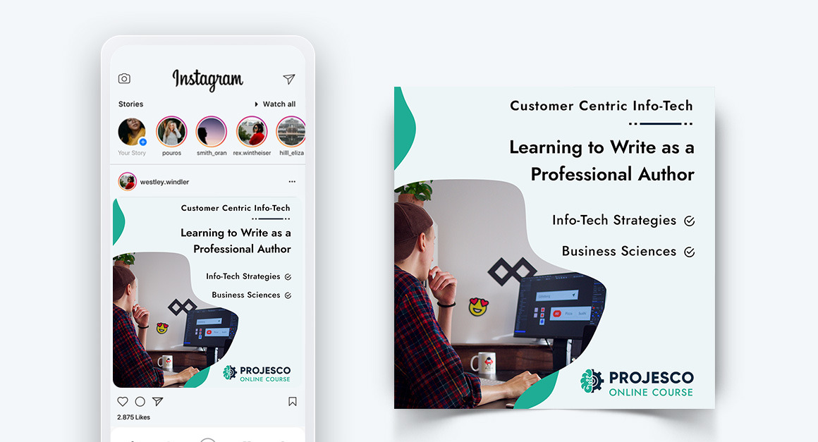 Online Course Elearning Social Media Instagram Post Design Template-10