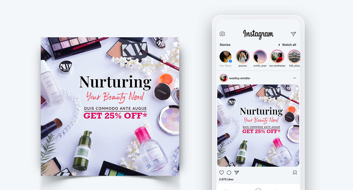 Beauty Salon and Spa Social Media Instagram Post Design-34