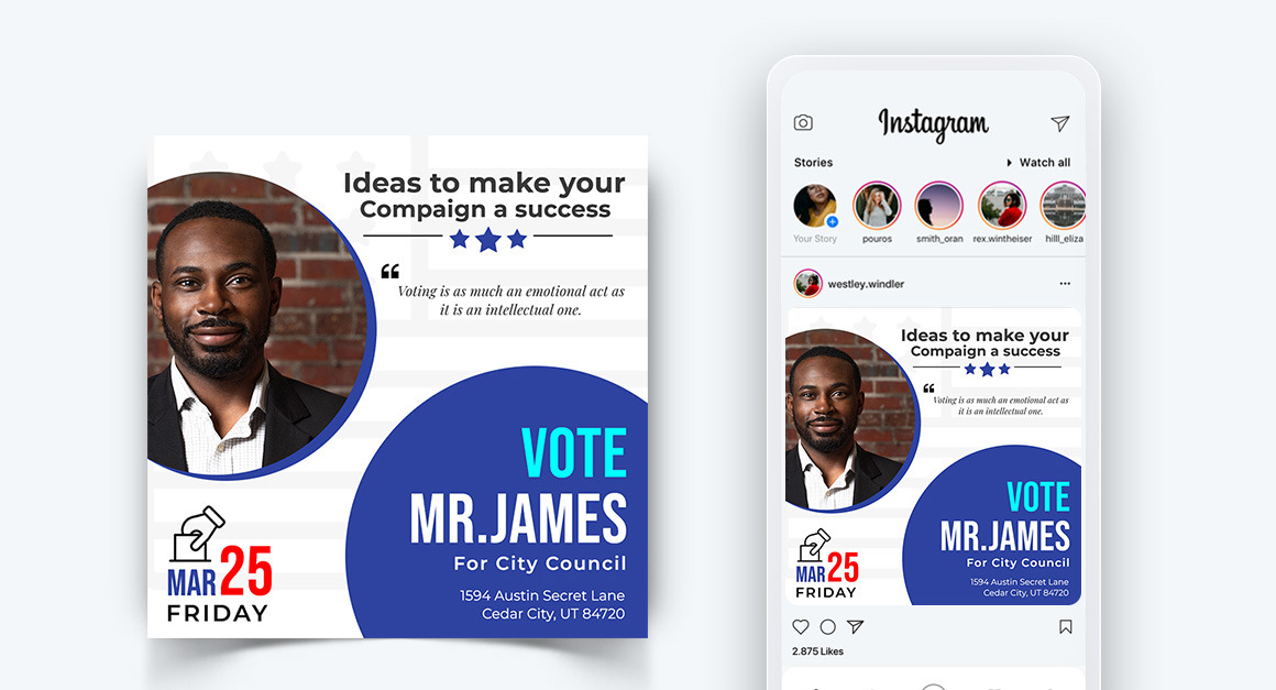 Political Campaign Social Media Instagram Post Design-01