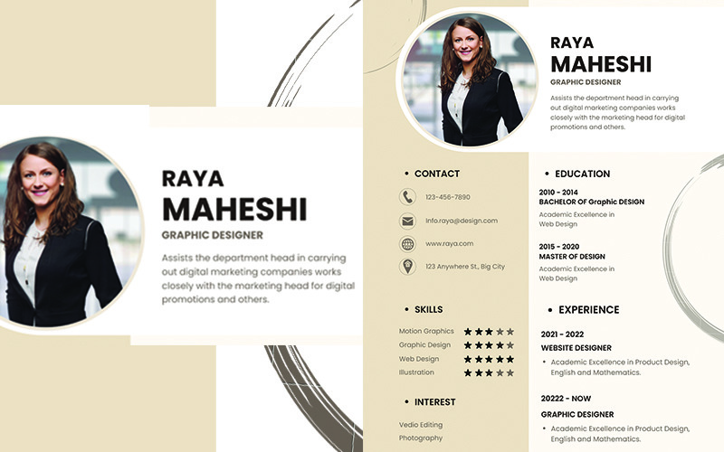 simple graphic designer resume