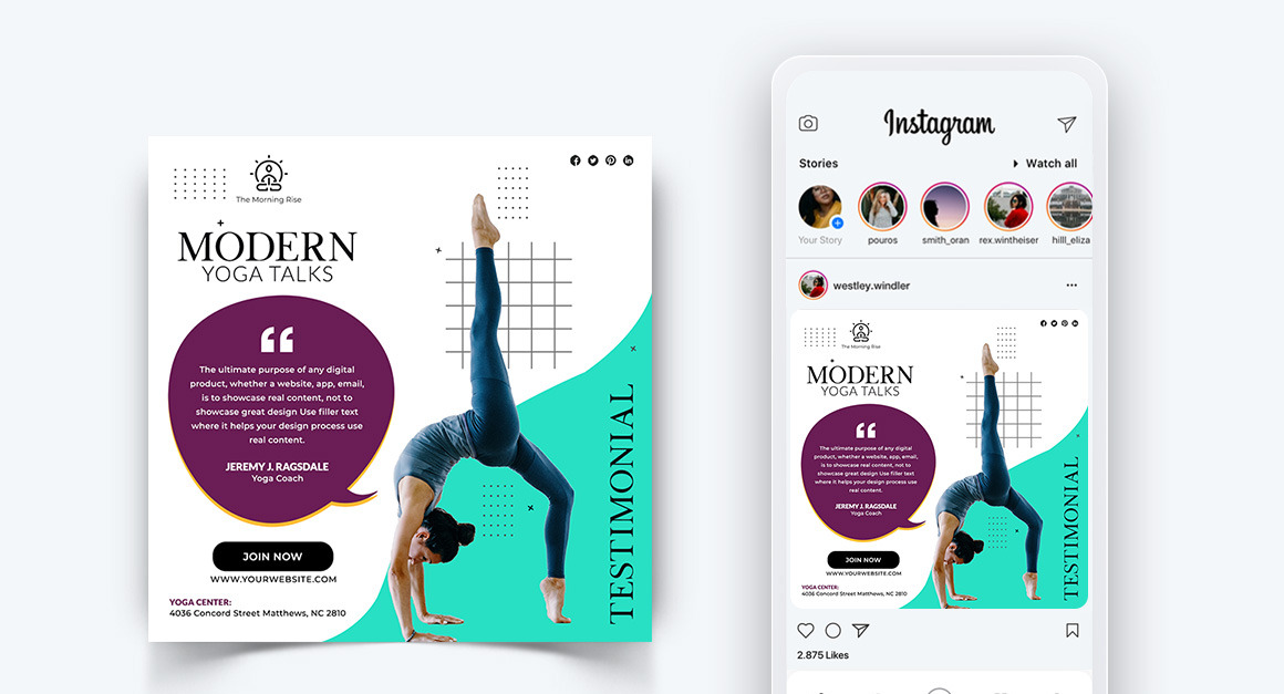 Yoga and Meditation Social Media Instagram Post Design-41