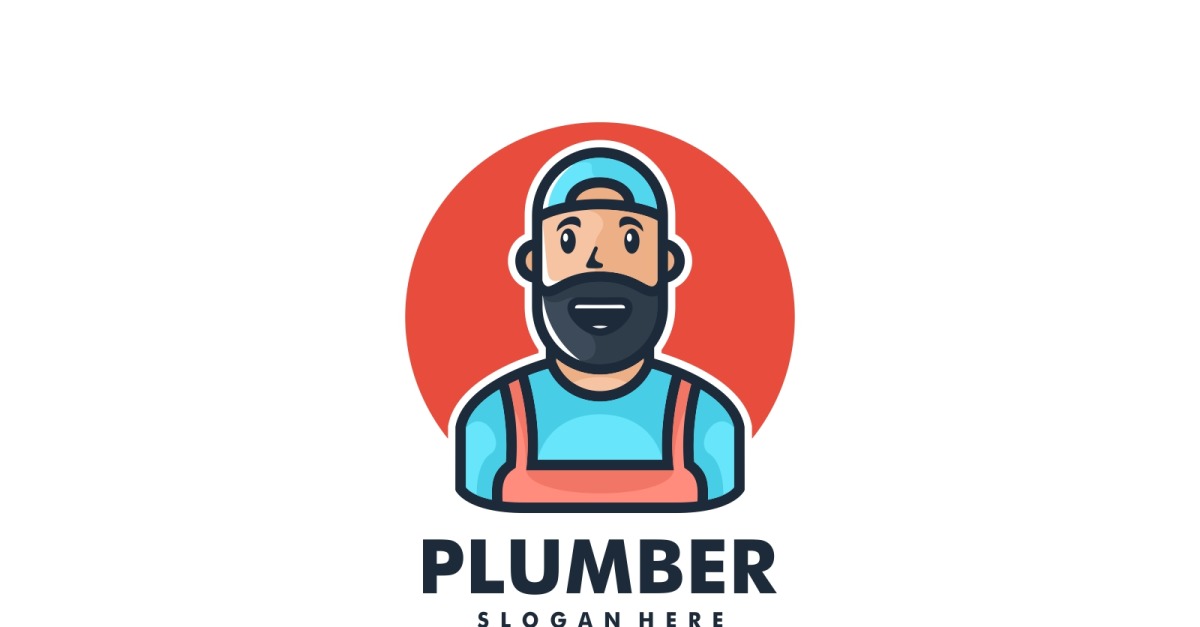 Plumber Mascot Cartoon Logo #266794 - TemplateMonster