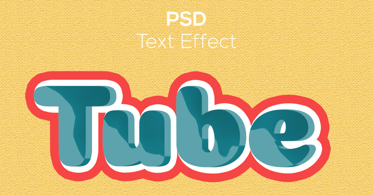 Tube |3D Tube Editable Psd Text Effect | Modern Tube Psd Text Effect