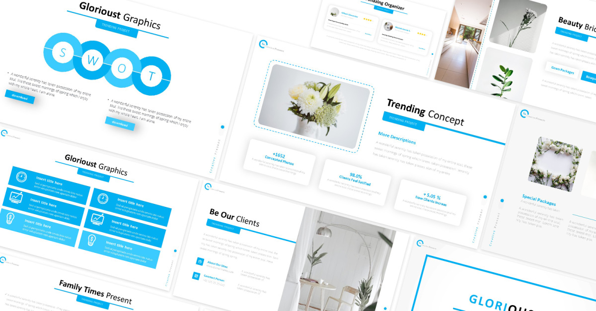 Glorioust Weeding Powerpoint Template - TemplateMonster