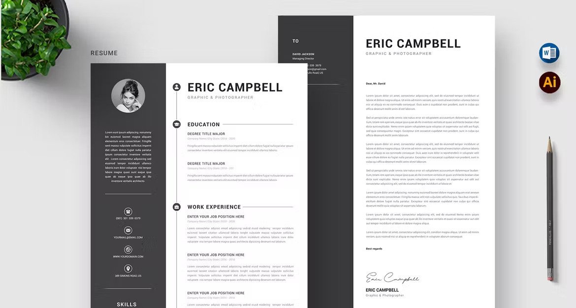 Modern Resume CV Template #269676 - TemplateMonster