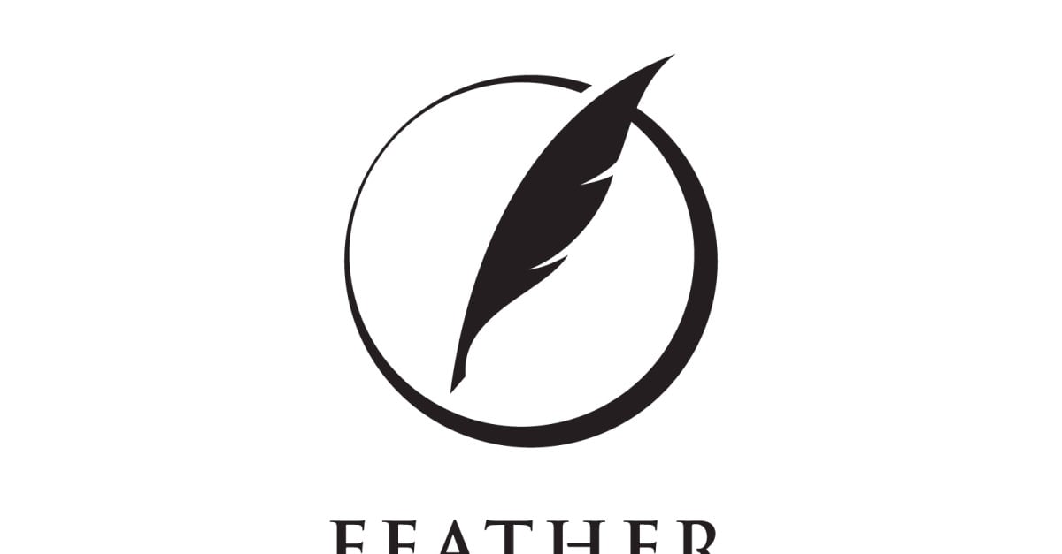 Feather Vector Logo Design Template V10 - TemplateMonster