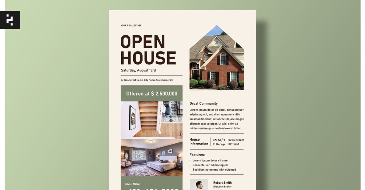 Real Estate Open House Flyer Template - TemplateMonster