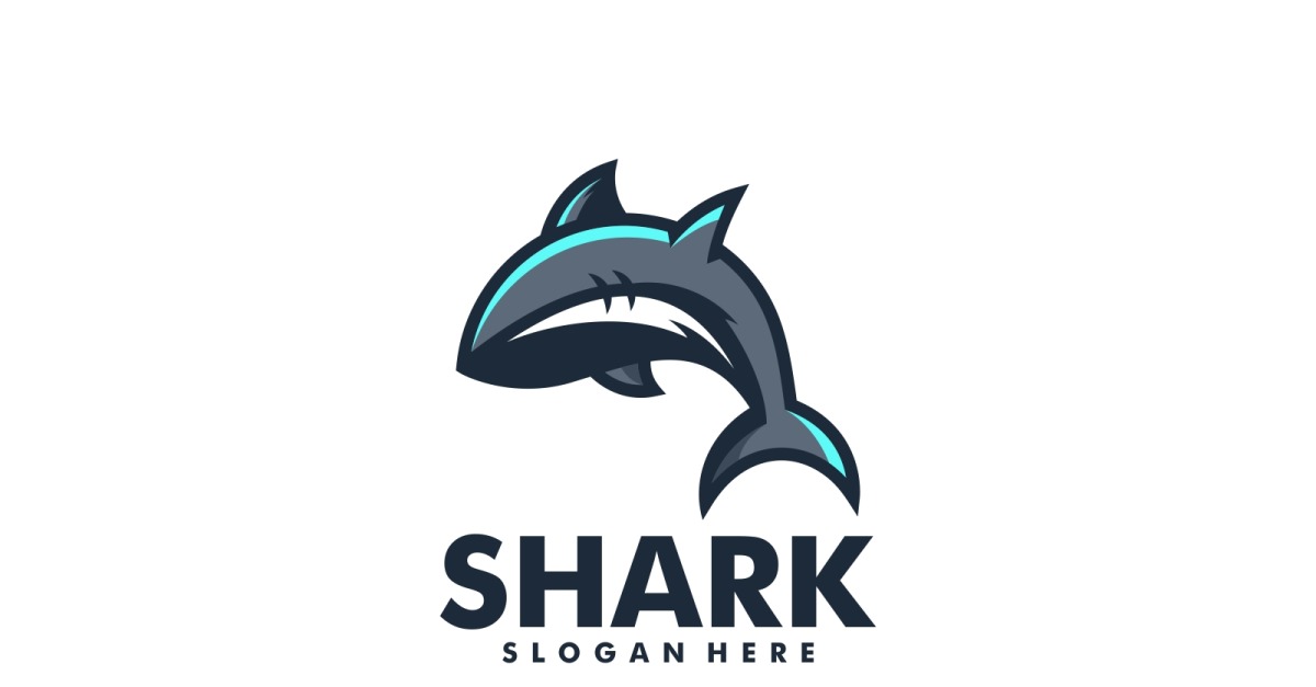 Shark Simple Mascot Logo 1 #271005 - TemplateMonster