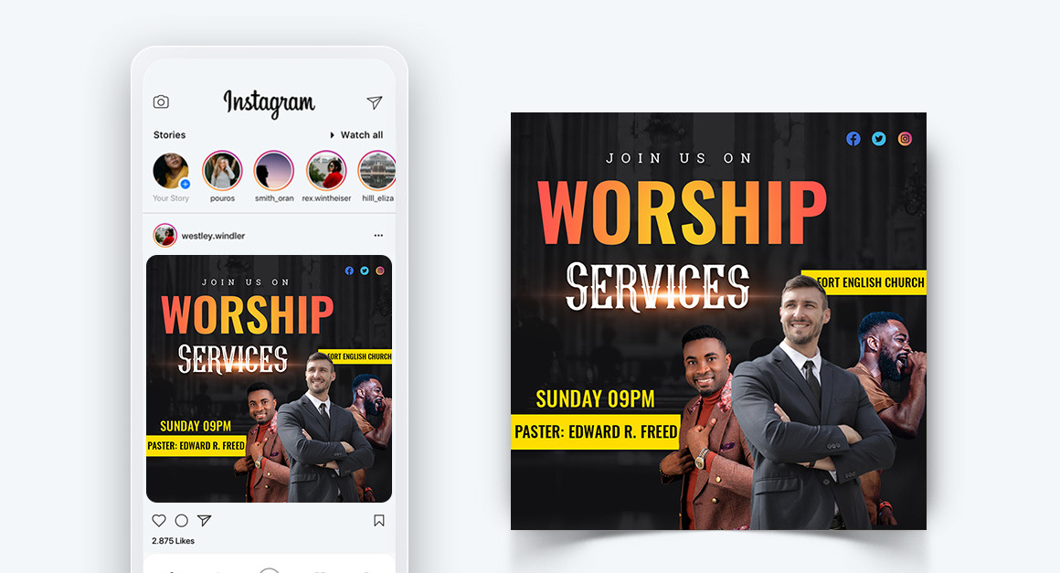 Church Motivational Speech Social Media Post Design Template-04