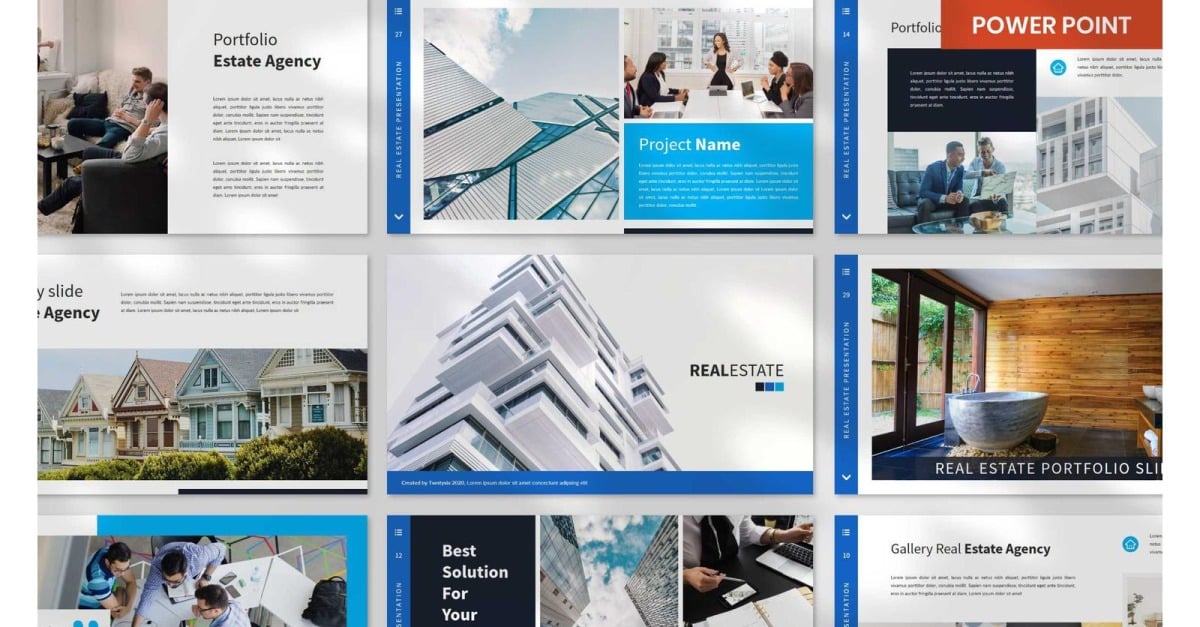 Mehrzweck-PowerPoint-Präsentationsvorlage für Immobilien