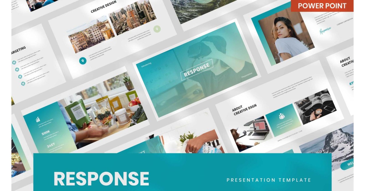 Response Mehrzweck-PowerPoint-Präsentation - TemplateMonster
