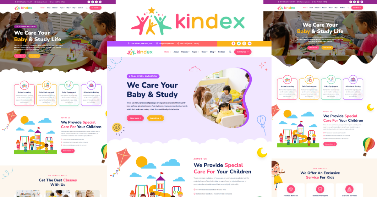 Kindex - Kindergarten And Baby Care HTML5 Template