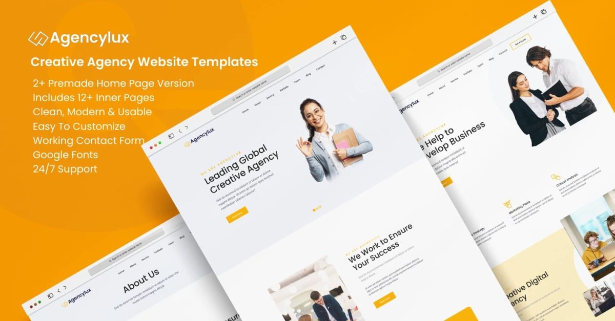 Agencelux - Creative Agency Website Templates