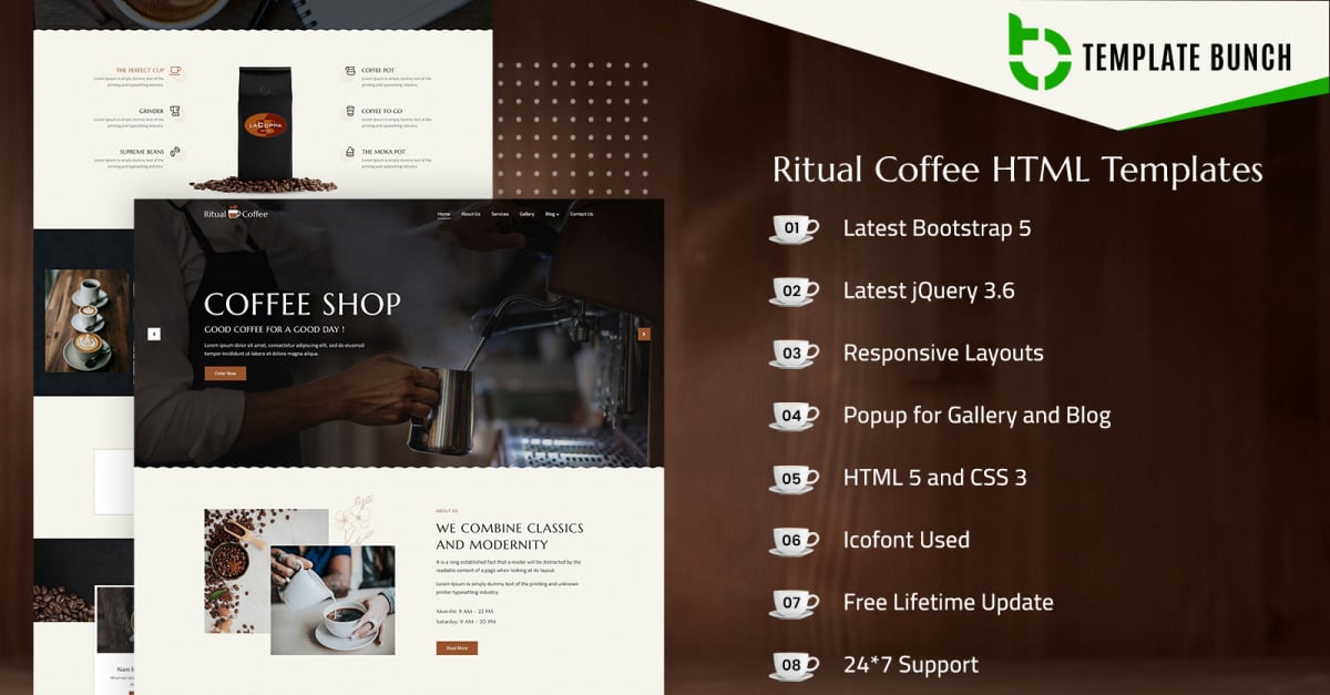 Ritual Coffee - Coffee Shop HTML5 Website Template