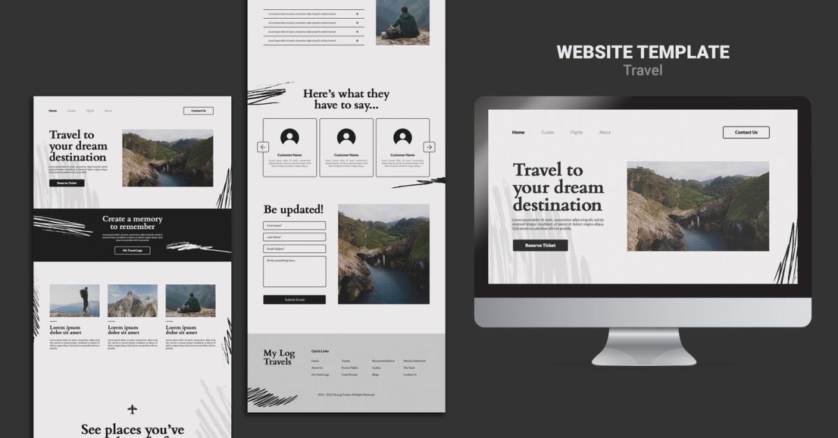 Minimalist Scrapbook  Design Psd Template