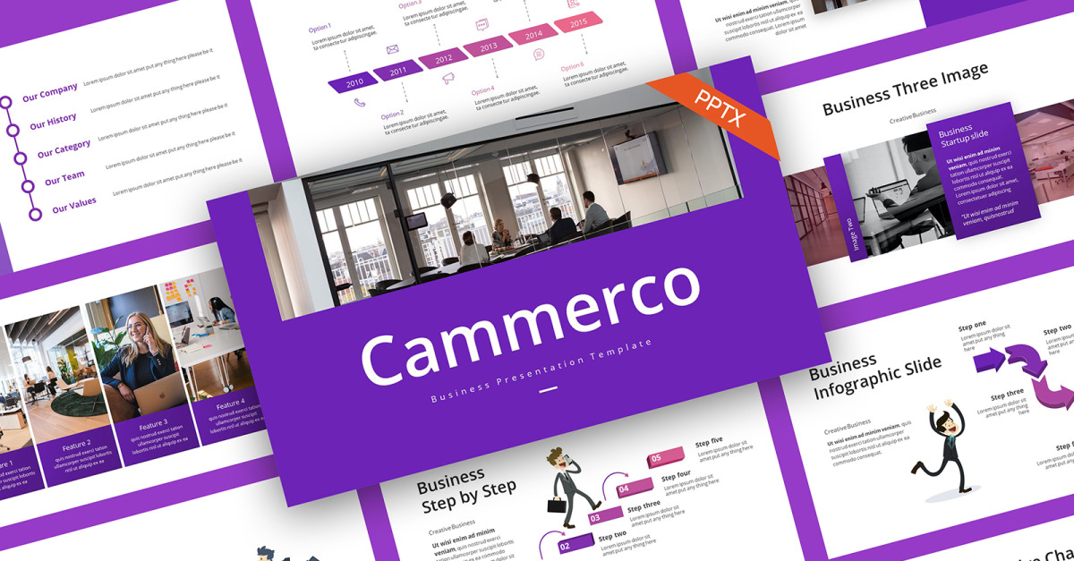 Modele Powerpoint Pro Modèle PowerPoint de Cammerco Professional Business