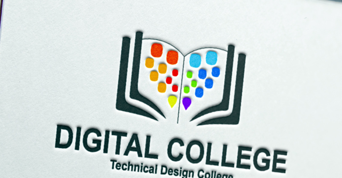 Professional Digital College Logo For Students.