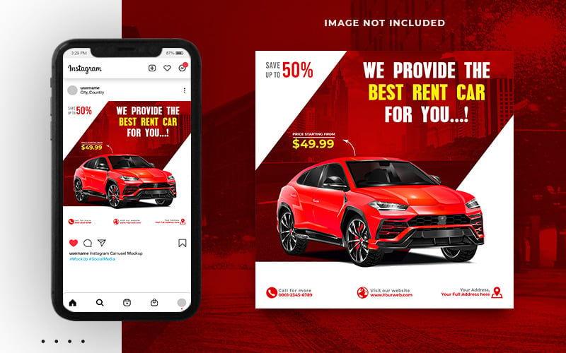 Car Rental Social Media Instagram Post Banner