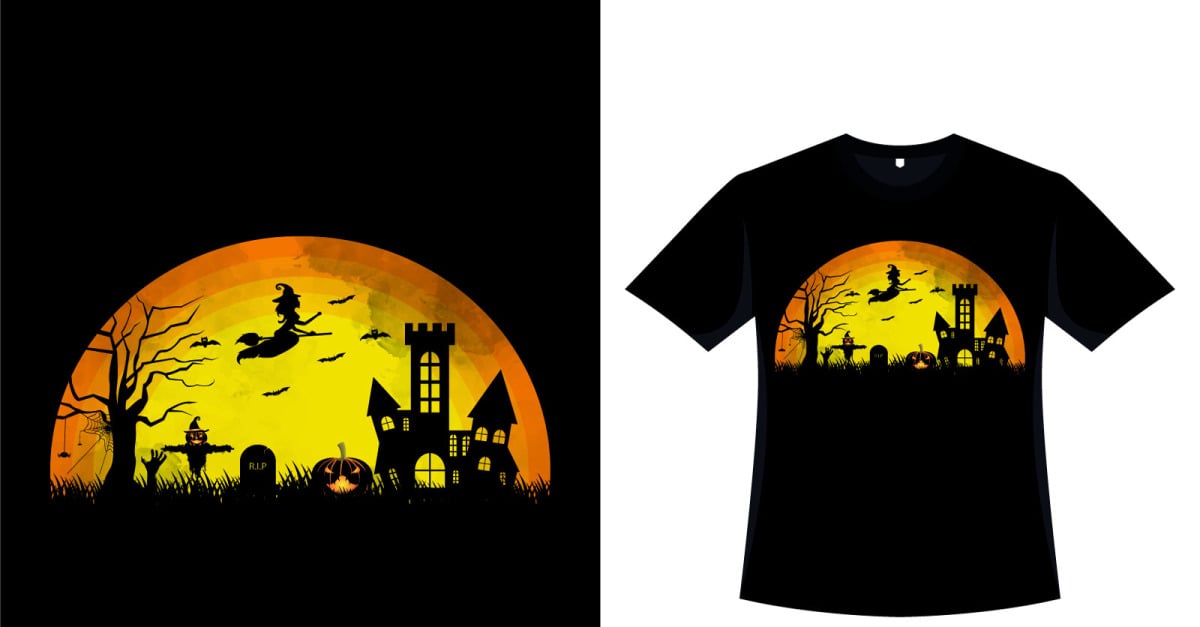 Design alucinante do t-shirt do dia das bruxas da vaia. design de