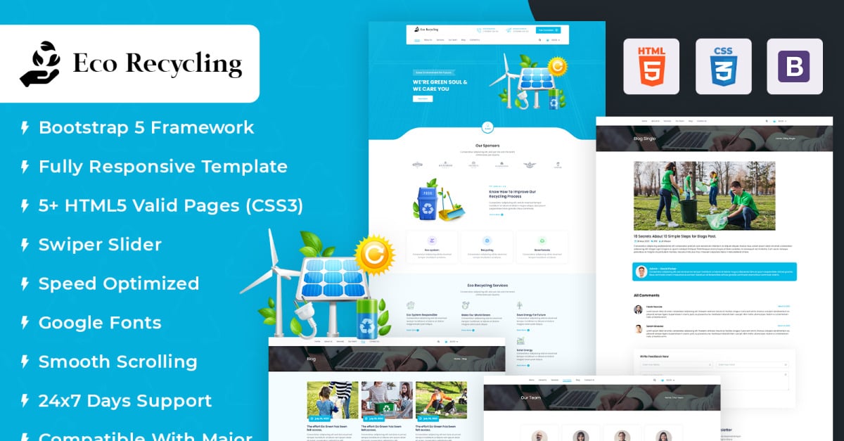 Eco-Recycling HTML Template