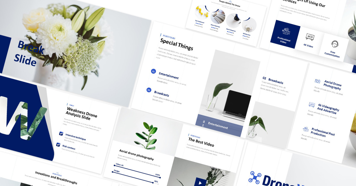 Drone X Aerial Photography & Videography Google Slides Template