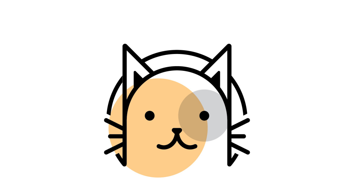 Cabeça de gato bonito logotipo dos desenhos animados cabeça de gato Bom  para produtos relacionados ao cuidado do gato V4