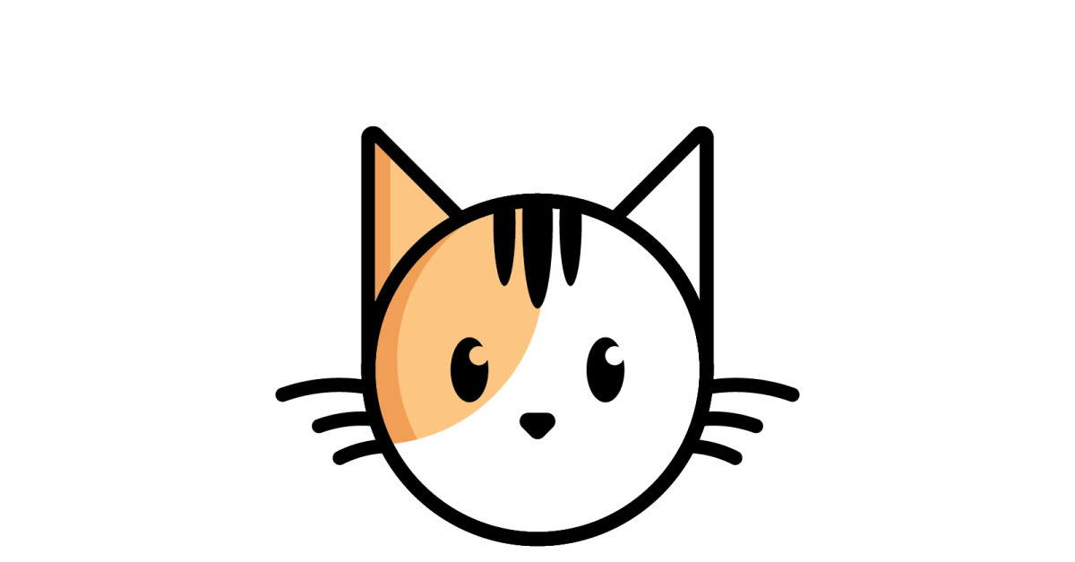 Cabeça de gato bonito logotipo dos desenhos animados cabeça de gato Bom  para produtos relacionados ao cuidado do gato V4