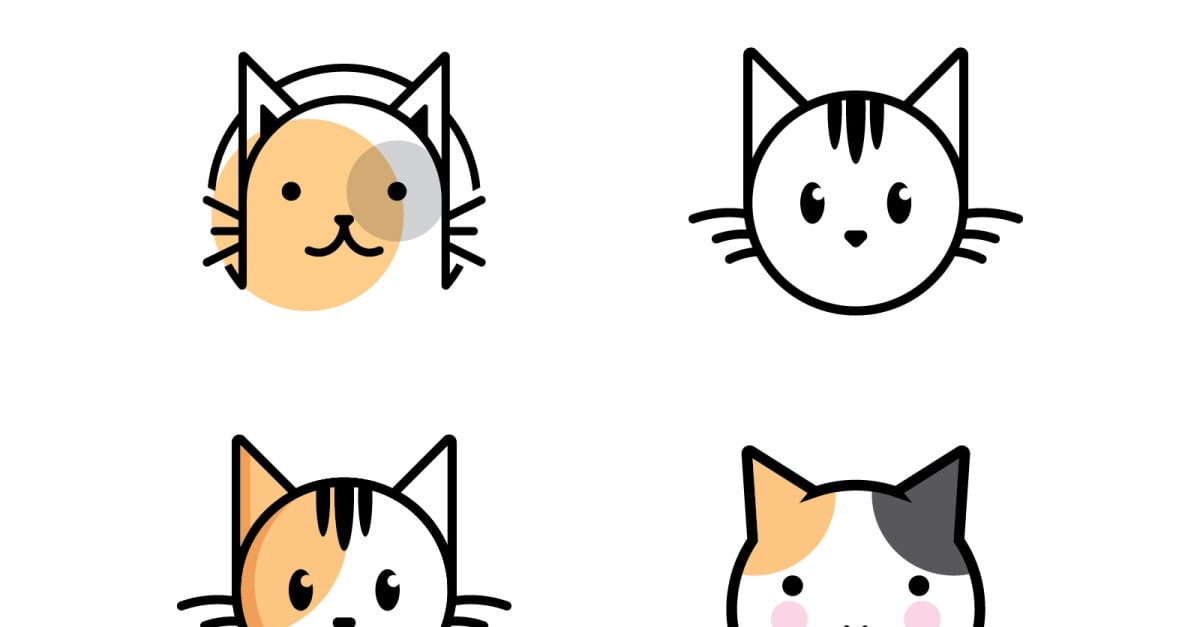 Linda cabeza de gato con logo de dibujos animados cabeza de gato Bueno para  productos relacionados con el cuidado de gatos V6