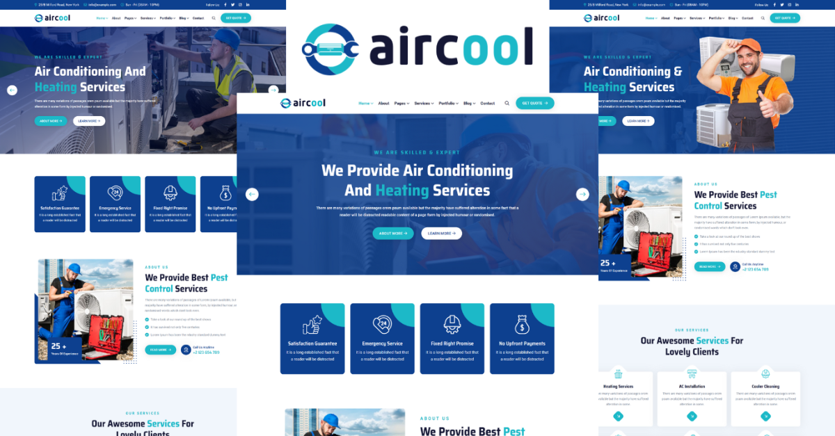 Aircool - Air Conditioning & Heating Services HTML5 Template